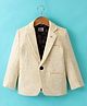 Noddy Knitted Full Sleeves Self Designed Blazer - Light Yellow