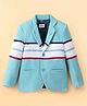 Noddy Full Sleeves Pocket Detailed Colour Blocked Blazer - Turquoise Blue