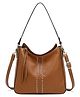 Lychee Bags women Pu Tan Hobo Shoulder Bag