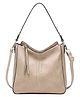 lycheebags Hobo Purse Made of Vegan Leather Shoulder Bag for Women - Cream