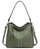lycheebags Hobo Purse Made of Vegan Leather Shoulder Bag for Women - Green