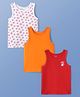 Pine Kids Cotton Lycra Knit Sleeveless Sando Vests With Football Print Pack of 3 (Color May Vary)