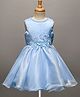 Mark & Mia Woven Sleeveless Party Dress With Floral Embroidery & Pearl Detailing - Light Blue