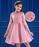 Mark & Mia Woven Sleeveless Party Dress With Floral Embroidery & Pearl Detailing - Pink