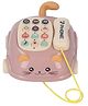 NEGOCIO Baby Telephone Pull Toy Multiple Sounds Chinese English Voice Attractive Cat Shape Baby Music Telephone Car for kids- PACK OF 1- COLOR MAY VARY