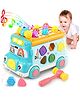 NEGOCIO Music Activity Bus Baby Toy, Infant Education Learn Car, Sound & Light, Interactive Game, Shape Sorter, Animal Matching, Holiday Birthday Present for Toddler Kid Boy Girl- PACK OF 1- COLOR MAY VARY