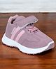 Lil Lollipop Striped Velcro Closure Shoes - Mauve