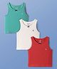 Pine Kids Cotton Lycra Knit sleeveless Solid Colour Vests Pack Of 3 (Colour May Vary)