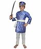 Kaku Fancy Dresses Full Sleeves Mughal King Akbar Costume Set - Blue