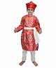 Kaku Fancy Dresses Paisley Motifs Printed Bajirao Costume Set - Red