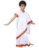 Kaku Fancy Dresses Bengali Dance Costume Set - White