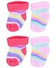 Kid-O-World Cotton Pack Of 2 Abstract Designed Socks - Pink & Red
