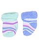 Kid-O-World Cotton Pack Of 2 Striped Socks - Green & Blue