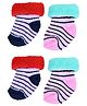 Kid-O-World Cotton Pack Of 2 Striped Socks - Blue & Pink