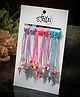 Stol'n Set Of 6 Star Detail Hair Clips - Pink & Multi Colour