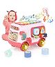 HAPPY HUES Baby Musical Bus Toy with Xylophone - Activity & Early Educational Toys for Babies & Toddlers- Pink