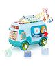 Happy Hues Baby Musical Bus Toy with Xylophone - Activity & Early Educational Toys for Babies & Toddlers- Blue