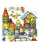 HAPPY HUES Dinosaur Light Diamond Magnetic Block Tiles  set-  Gift for Boys & Girls- Dinosaur Theme-98 Pcs