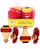 Desi Toys' Wooden Spinning Tops for Kids / Lattu /Bhawra / Bambaram Pack of 2