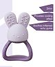 b.box Chill + Fill Sensory Teether - Refillable Cooling Relief for Teething Babies - Textured Silicone, Easy-Grip - Peony Purple