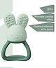 b.box Chill + Fill Sensory Teether - Refillable Cooling Relief for Teething Babies - Textured Silicone, Easy-Grip - Sage Green