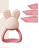 b.box Chill + Fill Sensory Teether - Refillable Cooling Relief for Teething Babies - Textured Silicone, Easy-Grip - Blush Pink