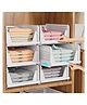 JD Fresh Polypropylene 3 Pieces Wardrobe Organizer for Storage - White