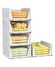 JD Fresh Polypropylene 5 Pieces Wardrobe Organizer for Storage - White