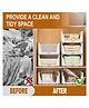 JD Fresh Polypropylene 8 Pieces Wardrobe Organizer for Storage - White