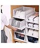 JD FRESH Polypropylene 8 Pieces Wardrobe Organizer for Storage Foldable - White