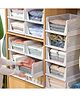 JD FRESH Polypropylene 10 Pieces Wardrobe Organizer for Storage Foldable - White