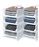 JD FRESH Polypropylene 6 Pieces Wardrobe Organizer for Storage Foldable - White