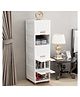 JD FRESH 5 Tier Stackable Cabinet for Clothes - White