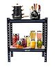 JD FRESH 2 Tier Adjustable Iron Boltless Shelves -Black