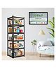 JD FRESH Adjustable 5 Tier Metal Boltless Rack for Storage - Black