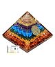 JD Fresh Original 7 Chakra Crystal Laxmi Pyramid for Good Luck Home Décor