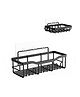 JD Fresh 2 in 1 Self Adhesive Organizer Combo For Bathroom Accessories - Black