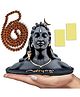 JD Fresh 5.5 Inch Adiyogi Statue with Rudraksh Mala - Black