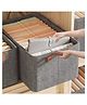 JD FRESH 3 Piece of Woven Fabric Wardrobe Organizer for Clothes - Grey
