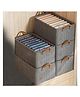 JD FRESH 5 Piece of Woven Fabric Wardrobe Organizer for Clothes - Grey