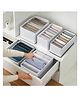 JD FRESH 10-Piece Set of Non-Woven Fabric Clothes Organizers for Wardrobe - White