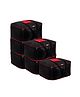 JD FRESH 6 Piece 69 Liter Nylon Storage Bag - Red & Black