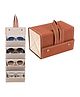 JD FRESH 4 Slots Foldable Sunglass Organizer - Brown