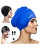 JD FRESH Silicone Swimming Cap - Blue