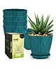 JD FRESH Set of 5 Plastic Wave Flower Pots for Home Planters -  Peacock