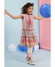 BIBA Cotton Sleeveless Floral Printed Kurta With Pant - Multi Colour