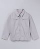 Taffykids Oxford Full Sleeves Solid Jacket - Grey