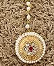 Kalacaree Diamonds & Pearls Embellished Mang Teeka - Golden