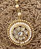 Kalacaree Diamonds & Pearls Embellished Mang Teeka - Golden