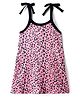 CrayonFlakes Cotton Sleeveless Animal & Hearts Printed Dress - Pink